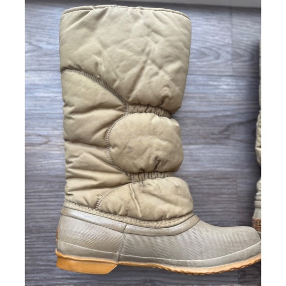 Vintage Sorel Winter Snow Boots Puffer Quilted Insulated Warm Tall Boots Women's - Picture 4 of 7